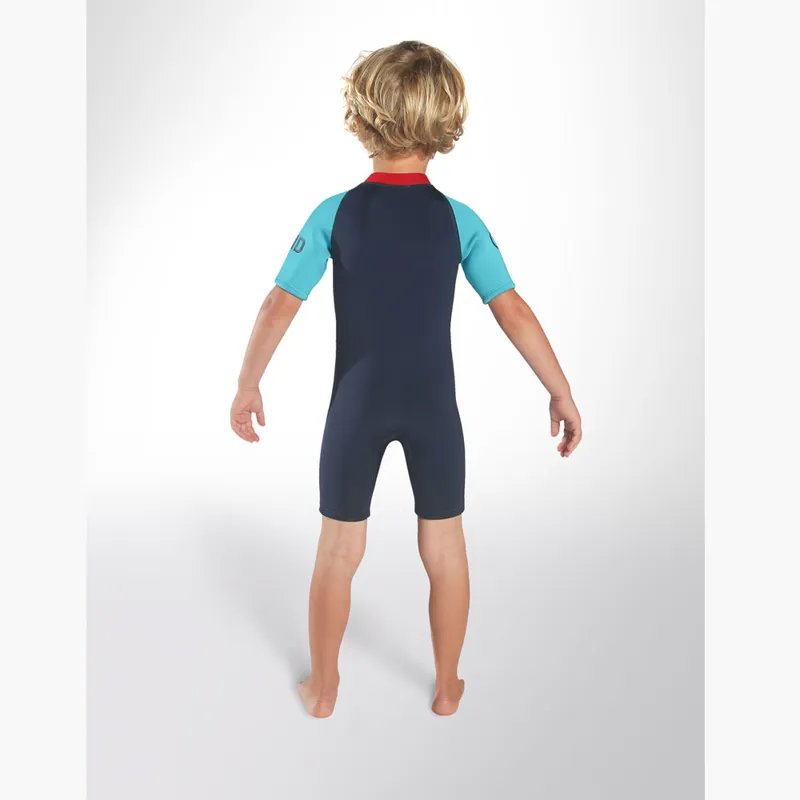 C-Skins C-Kid Baby Shorty Wetsuit Waves Ink Blue/Turquoise-1